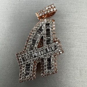 “A” Rose gold pendant